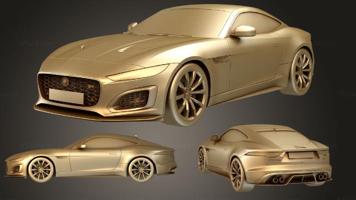 Автомобили и транспорт (Jaguar F Type R Купе 2021, CARS_2050) 3D модель для ЧПУ станка