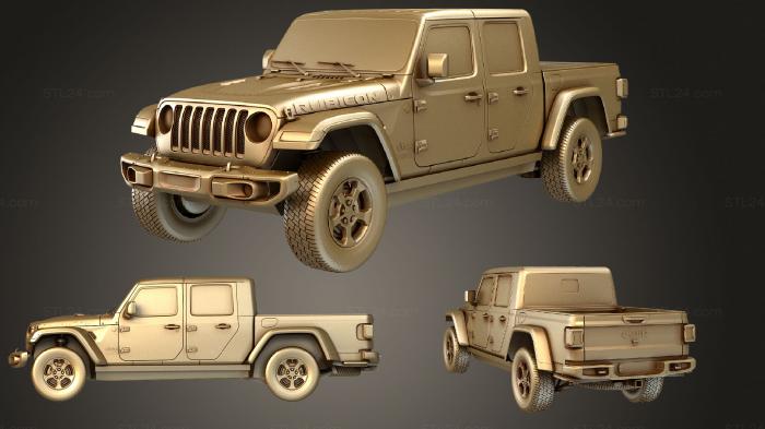 Автомобили и транспорт (Jeep Gladiator (Mk2) (JT) Рубикон 2020, CARS_2065) 3D модель для ЧПУ станка