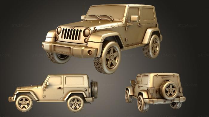 Автомобили и транспорт (Хардтоп Jeep Wrangler Rubicon 2010, CARS_2079) 3D модель для ЧПУ станка