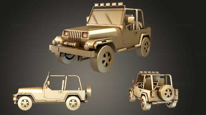 Автомобили и транспорт (Jeep Wrangler Парк Юрского периода, CARS_2087) 3D модель для ЧПУ станка