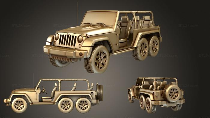 Автомобили и транспорт (Jeep Wrangler Rubicon 6x6 2016, CARS_2090) 3D модель для ЧПУ станка