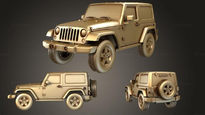 Автомобили и транспорт (Jeep Wrangler Rubicon 2007, CARS_2092) 3D модель для ЧПУ станка