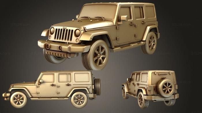 Автомобили и транспорт (Jeep wrangler неограниченная высота 2014, CARS_2096) 3D модель для ЧПУ станка