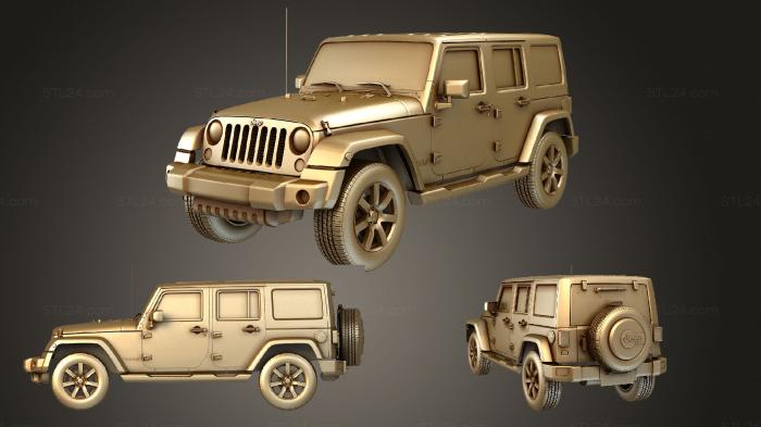 Автомобили и транспорт (Jeep Wrangler Unlimited Бабье лето 2014, CARS_2098) 3D модель для ЧПУ станка