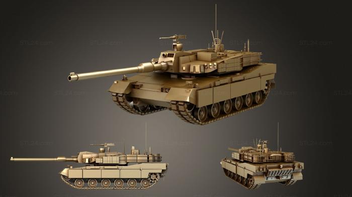 Автомобили и транспорт (Корейский танк K2 BlackPanther, CARS_2108) 3D модель для ЧПУ станка