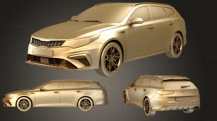 Автомобили и транспорт (Kia Optima Sportswagon 2019, CARS_2128) 3D модель для ЧПУ станка