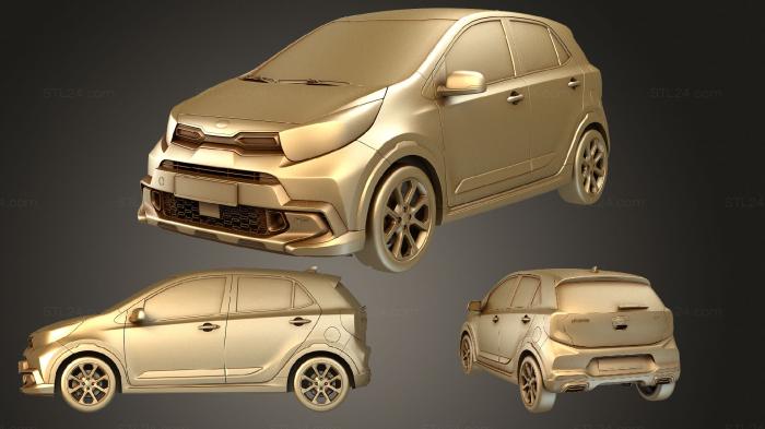 Автомобили и транспорт (Kia Picanto X line 2021, CARS_2130) 3D модель для ЧПУ станка