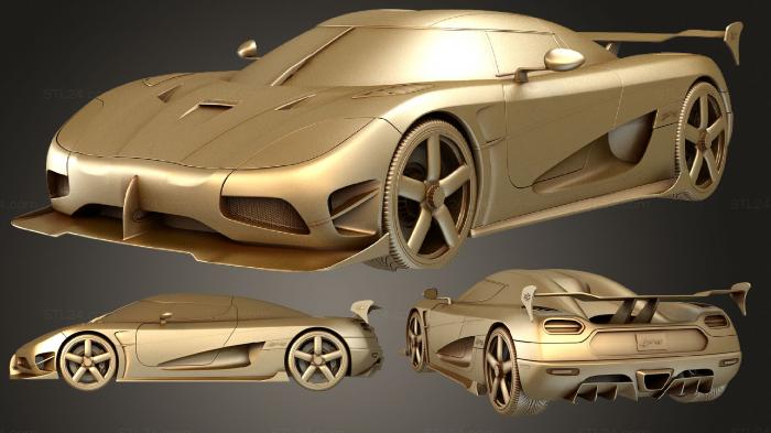 Автомобили и транспорт (Koenigsegg Agera RS 2015, CARS_2140) 3D модель для ЧПУ станка