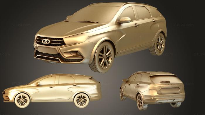 Автомобили и транспорт (Концепт Lada Vesta Cross 2015, CARS_2152) 3D модель для ЧПУ станка