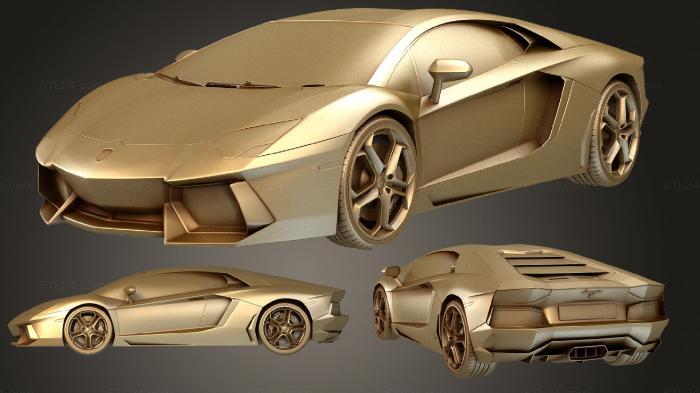 Автомобили и транспорт (Lamborghini aventador max 2010, CARS_2156) 3D модель для ЧПУ станка