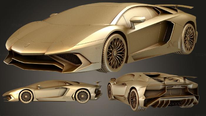 Vehicles (Lamborghini Aventador LP750 4 SV Roadster 2016 hipoly, CARS_2159) 3D models for cnc