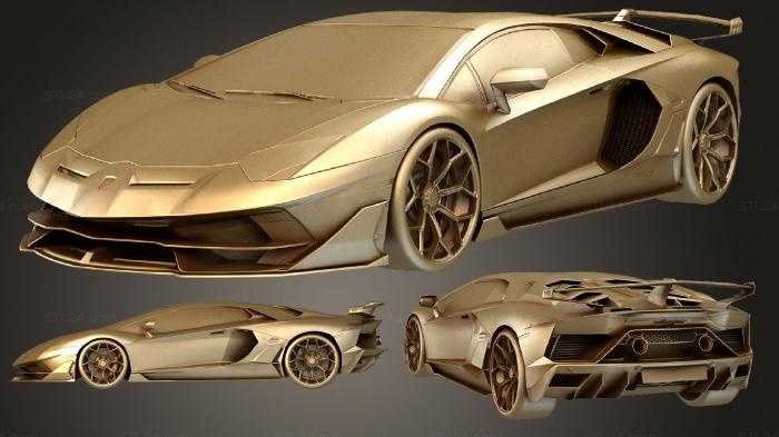 Автомобили и транспорт (Lamborghini Aventador SVJ 2019, CARS_2160) 3D модель для ЧПУ станка