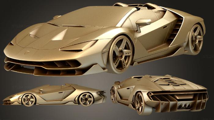 Автомобили и транспорт (Родстер Lamborghini Centenario, CARS_2161) 3D модель для ЧПУ станка