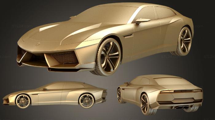 Автомобили и транспорт (Lamborghini Estoque 2008, CARS_2164) 3D модель для ЧПУ станка