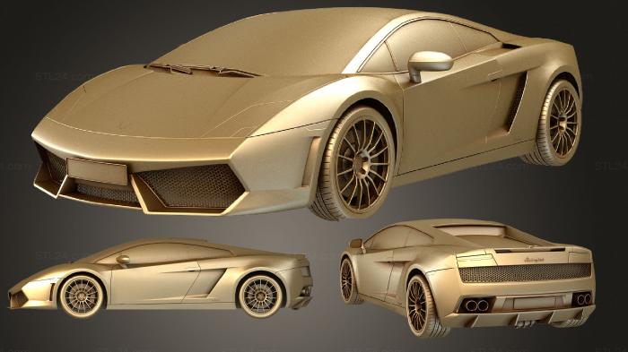 Автомобили и транспорт (Lamborghini Gallardo, CARS_2165) 3D модель для ЧПУ станка