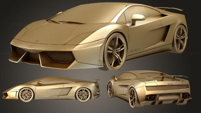 Автомобили и транспорт (Lamborghini Gallardo LP570 4 Суперлеггера 2011, CARS_2166) 3D модель для ЧПУ станка