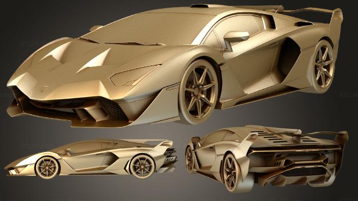 Автомобили и транспорт (Lamborghini SC18 2019, CARS_2173) 3D модель для ЧПУ станка