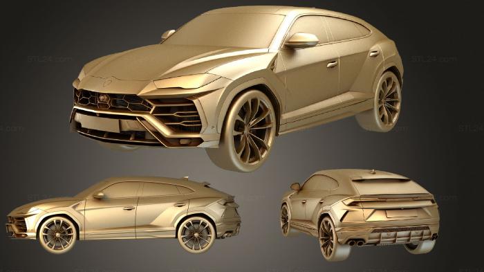 Автомобили и транспорт (СТАНДАРТ Lamborghini Urus 2019, CARS_2178) 3D модель для ЧПУ станка