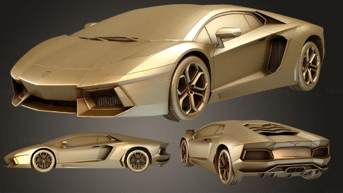Автомобили и транспорт (Lamborghini Aventador LP 700, CARS_2181) 3D модель для ЧПУ станка