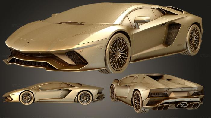 Автомобили и транспорт (Lamborghini Aventador S Родстер 2018, CARS_2184) 3D модель для ЧПУ станка
