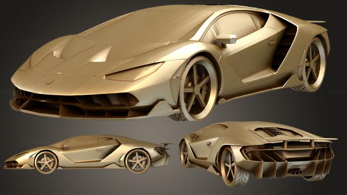 Автомобили и транспорт (Lamborghini Centenario LP 2016, CARS_2186) 3D модель для ЧПУ станка