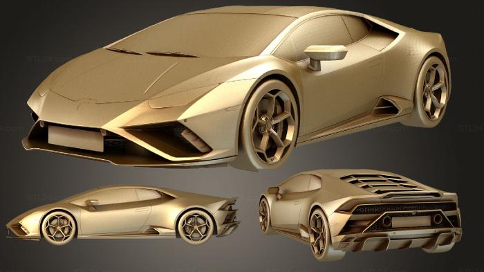 Автомобили и транспорт (Lamborghini huracan evo rwd 2021, CARS_2188) 3D модель для ЧПУ станка