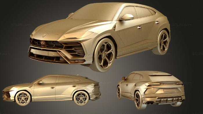 Автомобили и транспорт (Lamborghini Urus 2019, CARS_2195) 3D модель для ЧПУ станка