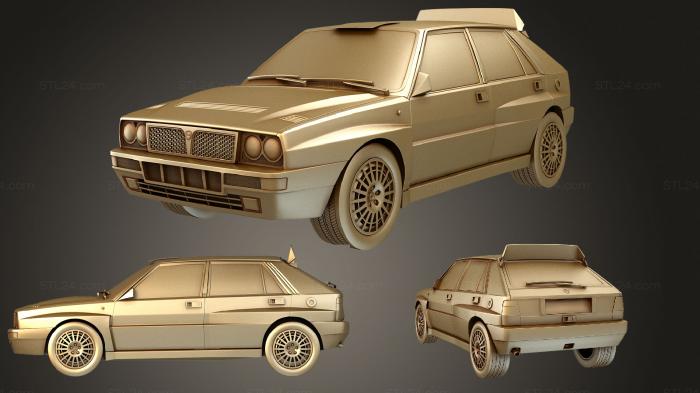 Автомобили и транспорт (Lancia Delta (Mk1) (831) HF Integrale Martini 1992, CARS_2202) 3D модель для ЧПУ станка