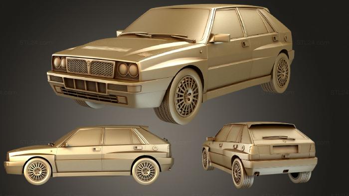 Автомобили и транспорт (Lancia Delta Integrale 1992, CARS_2203) 3D модель для ЧПУ станка