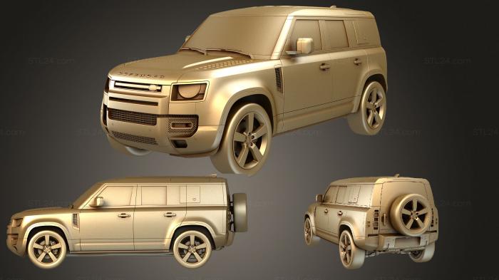 Автомобили и транспорт (Land Rover Defender 110 2020, CARS_2217) 3D модель для ЧПУ станка