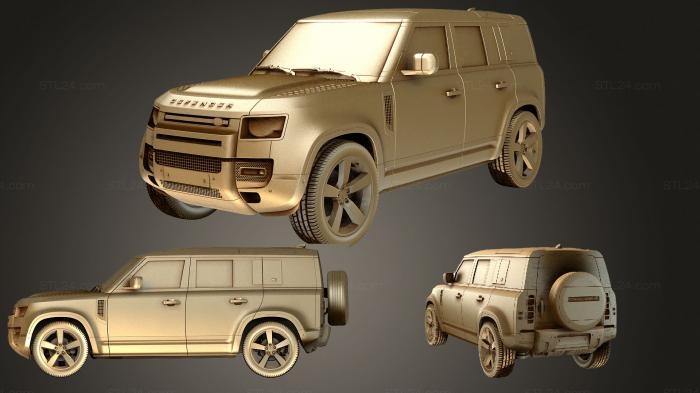 Автомобили и транспорт (Land Rover Defender 2020, CARS_2219) 3D модель для ЧПУ станка