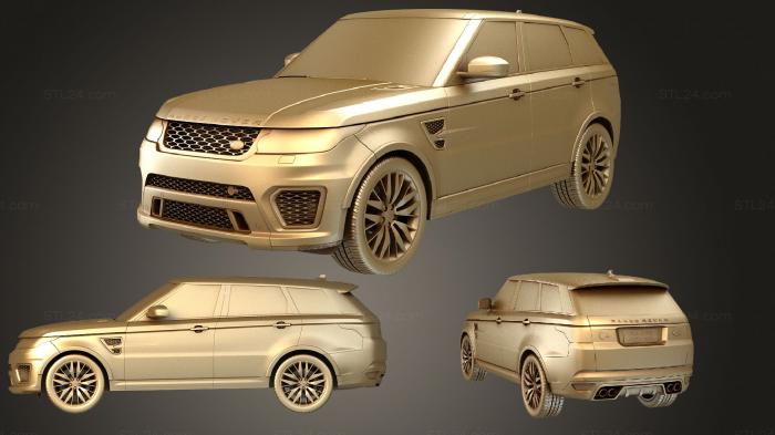 Автомобили и транспорт (Land Rover Range Rover Sport SVR 2015 комплект, CARS_2223) 3D модель для ЧПУ станка