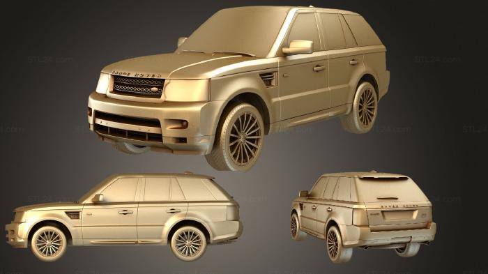 Автомобили и транспорт (Land Rover Range Rover Sport (Mk1) (L320) 2009, CARS_2229) 3D модель для ЧПУ станка