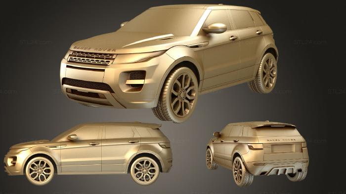 Автомобили и транспорт (Land Rover Range Rover Evoque 5 дверей 2012, CARS_2230) 3D модель для ЧПУ станка