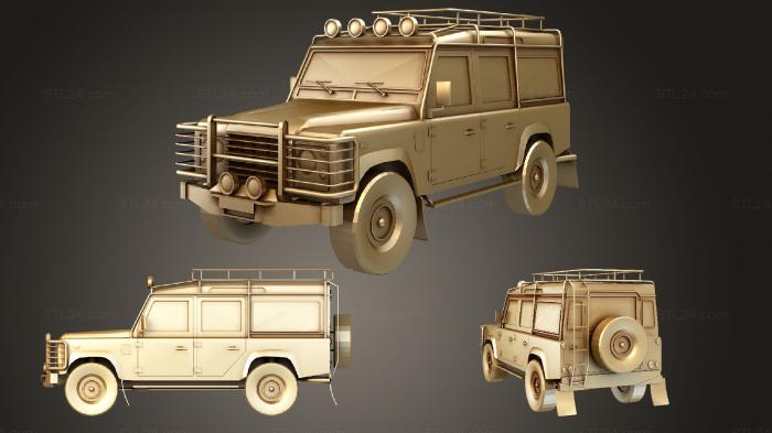 Автомобили и транспорт (Land Rover Defender 2011, CARS_2231) 3D модель для ЧПУ станка