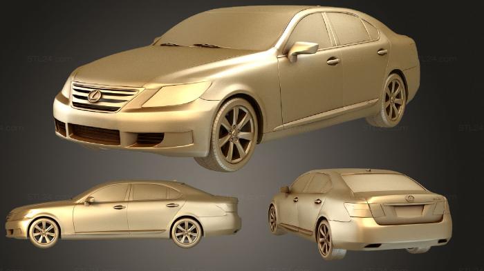 Автомобили и транспорт (Lexus LS гибрид 2010, CARS_2261) 3D модель для ЧПУ станка