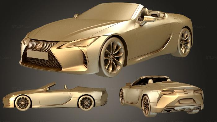 Автомобили и транспорт (Lexus lc 500 кабриолет 2021, CARS_2277) 3D модель для ЧПУ станка