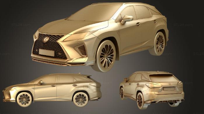 Автомобили и транспорт (Lexus RX F sport 2020, CARS_2280) 3D модель для ЧПУ станка