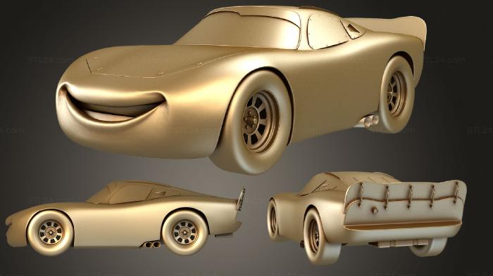 Автомобили и транспорт (Молния Маккуин Зигзагообразная, CARS_2283) 3D модель для ЧПУ станка