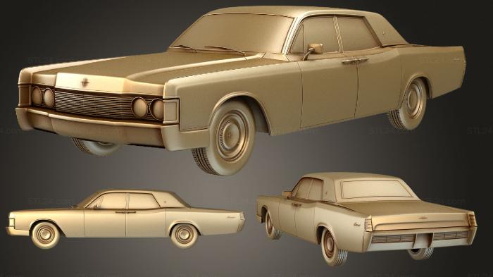 Автомобили и транспорт (Lincoln Continental (Mk4) седан 1968, CARS_2288) 3D модель для ЧПУ станка