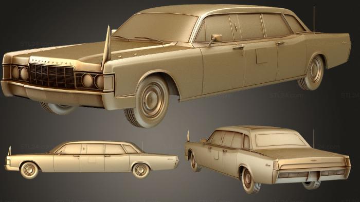 Автомобили и транспорт (Lincoln Continental (Mk4) Президентский государственный автомобиль США 1969 года, CARS_2289) 3D модель для ЧПУ станка