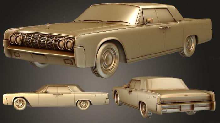 Автомобили и транспорт (Lincoln Continental кабриолет 1964, CARS_2291) 3D модель для ЧПУ станка