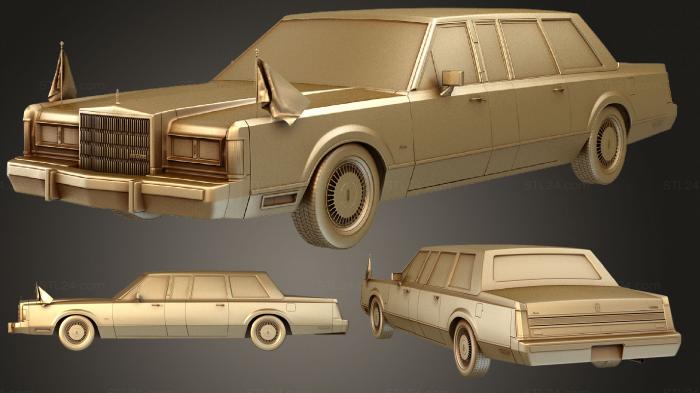 Автомобили и транспорт (Президентский лимузин Lincoln Town Car (Mk1) 1989, CARS_2303) 3D модель для ЧПУ станка