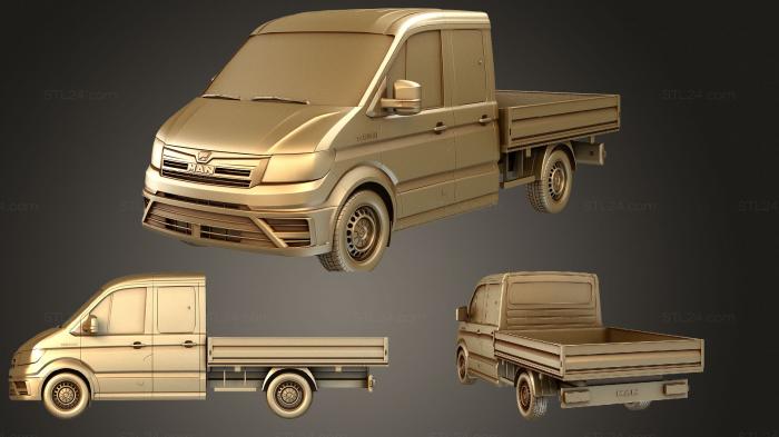 Автомобили и транспорт (Кузов платформы MAN TGE CrewCab L1 2017, CARS_2336) 3D модель для ЧПУ станка