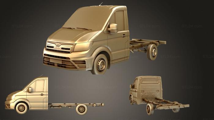 Автомобили и транспорт (Грузовик man модель 2017 года, CARS_2339) 3D модель для ЧПУ станка