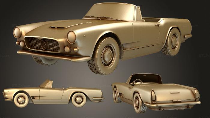 Автомобили и транспорт (Maserati 3500 Spyder 1959, CARS_2347) 3D модель для ЧПУ станка