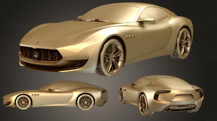 Автомобили и транспорт (Концепт Maserati Alfieri 2014, CARS_2348) 3D модель для ЧПУ станка