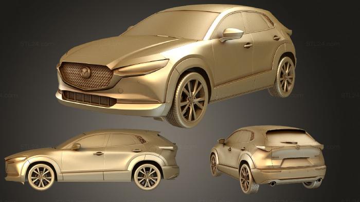 Автомобили и транспорт (Mazda CX 30 HQ Интерьер 2020, CARS_2384) 3D модель для ЧПУ станка