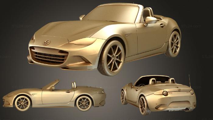 Автомобили и транспорт (Mazda MX 5 Maita 2016, CARS_2406) 3D модель для ЧПУ станка