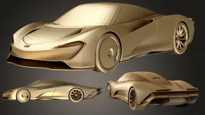 Автомобили и транспорт (Спидтейл McLaren 2019, CARS_2422) 3D модель для ЧПУ станка